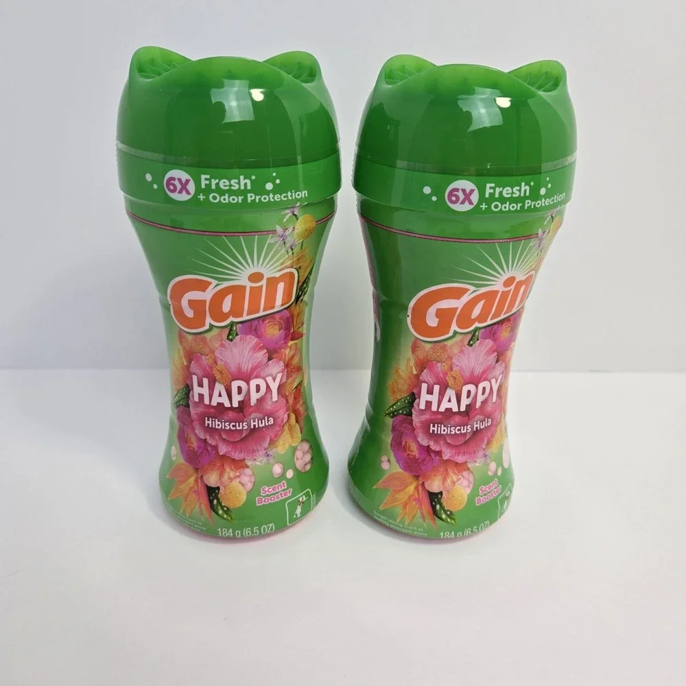 Gain Happy Hibiscus Hula Scent Booster 6x fresh + Odor protection 6.5oz 2 Packs